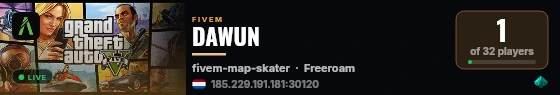 DAWUN live status badge