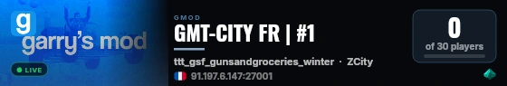 GMT-CITY FR | #1 live status badge