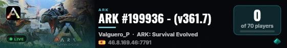 ARK #199936 - (v361.7) live status badge