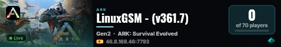 LinuxGSM - (v361.7) live status badge