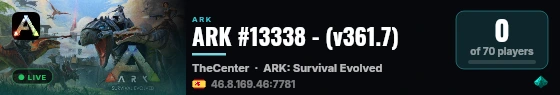 ARK #13338 - (v361.7) live status badge