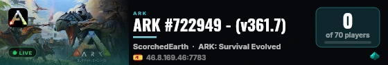 ARK #722949 - (v361.7) live status badge