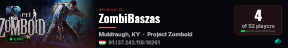 ZombiBaszas live status badge