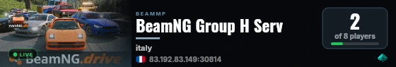 BeamNG Group H Serv live status badge