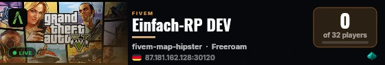 Einfach-RP DEV live status badge