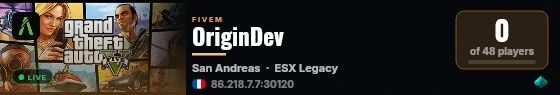 OriginDev live status badge