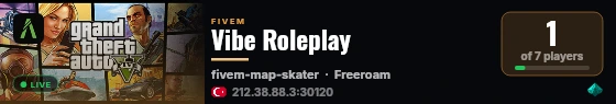 Vibe Roleplay live status badge