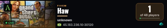 Haw live status badge