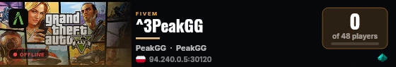 ^3PeakGG live status badge