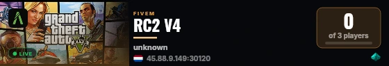 RC2 V4 live status badge