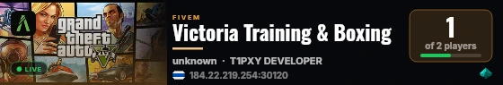 Victoria Training & Boxing live status badge