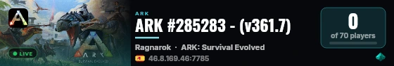 ARK #285283 - (v361.7) live status badge
