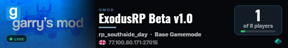 ExodusRP Phase 0 Test live status badge