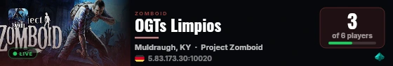 OGTs Limpios live status badge