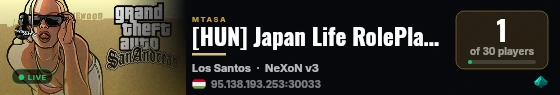 [HUN] Japan Life RolePlay / 2026 / Voice/Text/ Gazdag RP live status badge
