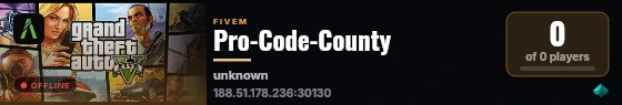 Pro-Code-County live status badge