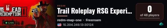 Trail Roleplay RSG Experiment live status badge