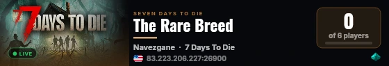 The Rare Breed live status badge