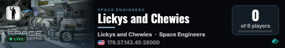 Lickys and Chewies live status badge