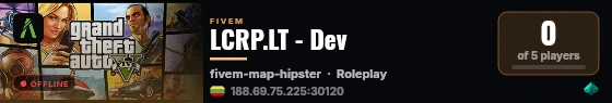 LCRP.LT - Dev live status badge