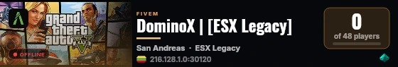 DominoX | [ESX Legacy] live status badge