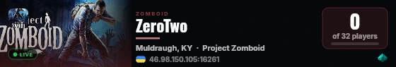 ZeroTwo live status badge