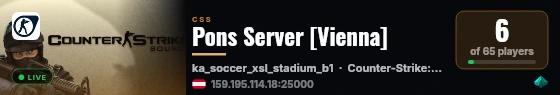Pons Server [Vienna] live status badge