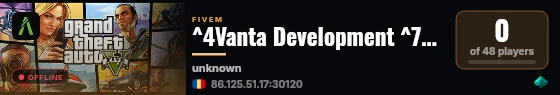 ^4Vanta Development ^7- Vanta Roleplay live status badge