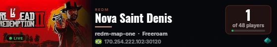 Nova Saint Denis live status badge