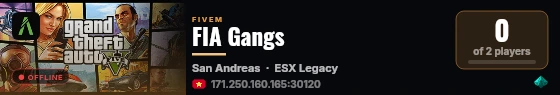 FIA Gangs live status badge