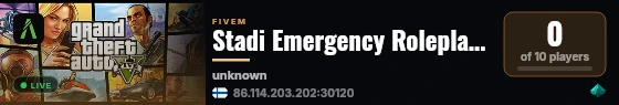 SB Framework Roleplay live status badge