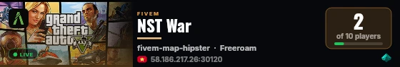 NST War live status badge