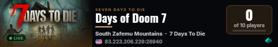 Days of Doom 7 live status badge