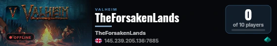 TheForsakenLands live status badge