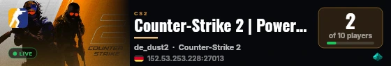 Counter-Strike 2 | Powered by Gaming-Plus.de live status badge