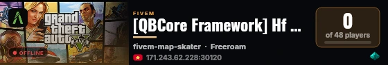 [QBCore Framework] Hf server live status badge