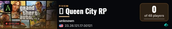 👑 Queen City RP live status badge