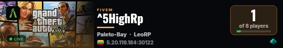 ^5HighRp live status badge