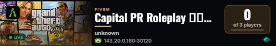 Capital PR Roleplay ━━━━━━↭🢂 #WIPOU HOJE 01/04🢀↭━━━━━━ 🌈 live status badge
