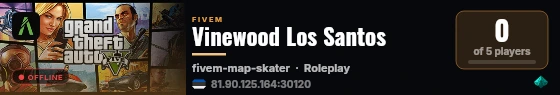 Vinewood Los Santos live status badge
