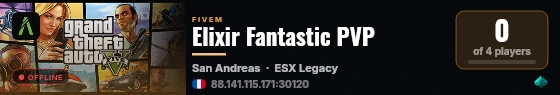Elixir Fantastic PVP live status badge