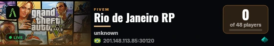 Rio de Janeiro RP live status badge