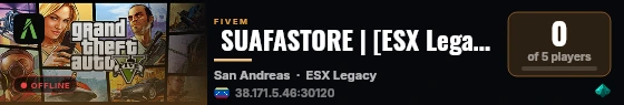  SUAFASTORE | [ESX Legacy] live status badge