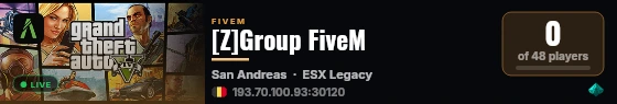 [Z]Group FiveM live status badge