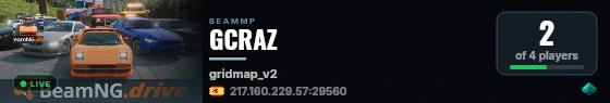 GCRAZ live status badge