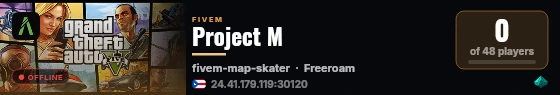 Project M live status badge