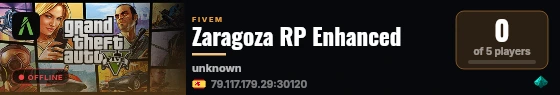 Zaragoza RP Enhanced live status badge