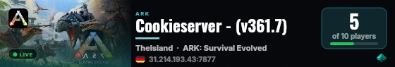 Cookieserver - (v361.7) live status badge