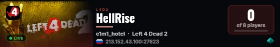 Left 4 Dead 2 live status badge