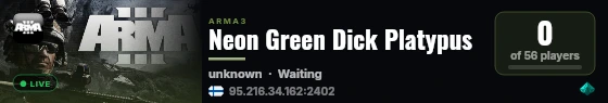 Neon Green Dick Platypus live status badge